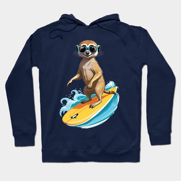 Surfing Meerkat Hoodie by likbatonboot